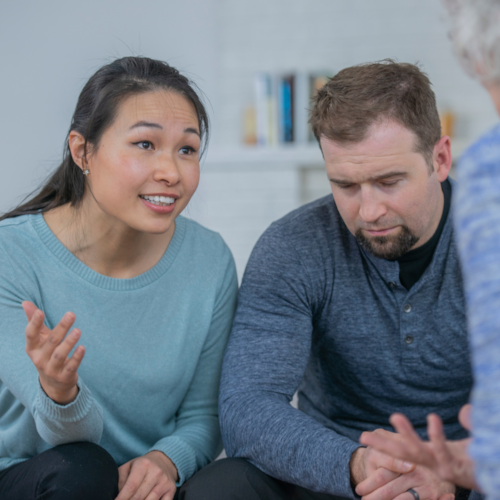 Parents chatting